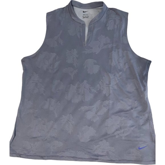 Nike Women's Dri-FIT Sleeveless Golf Polo Blue Size XXL - Picture 5 of 11